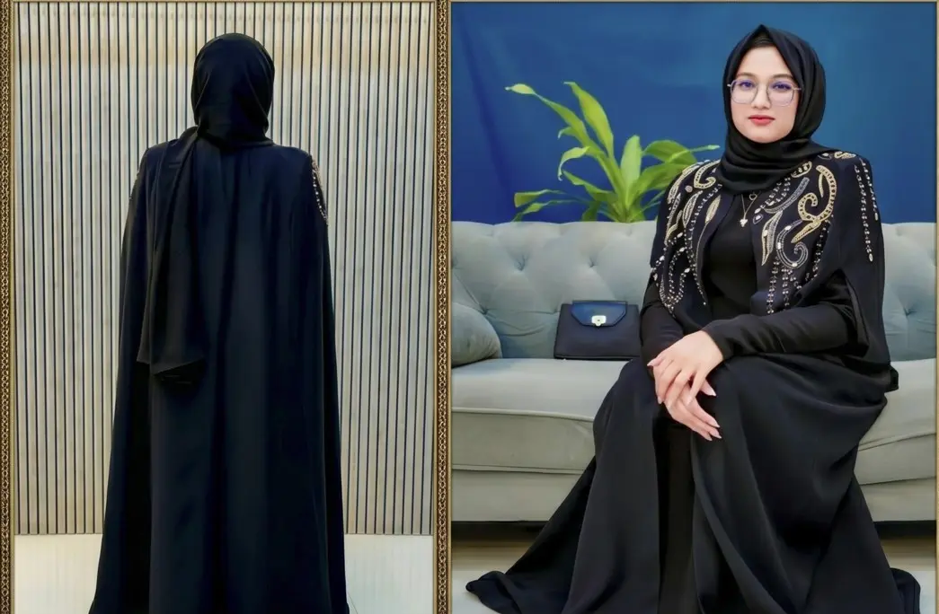 Discover the Black Barbie Craip Abaya Available at Best Abaya Shop Nearby Dubai