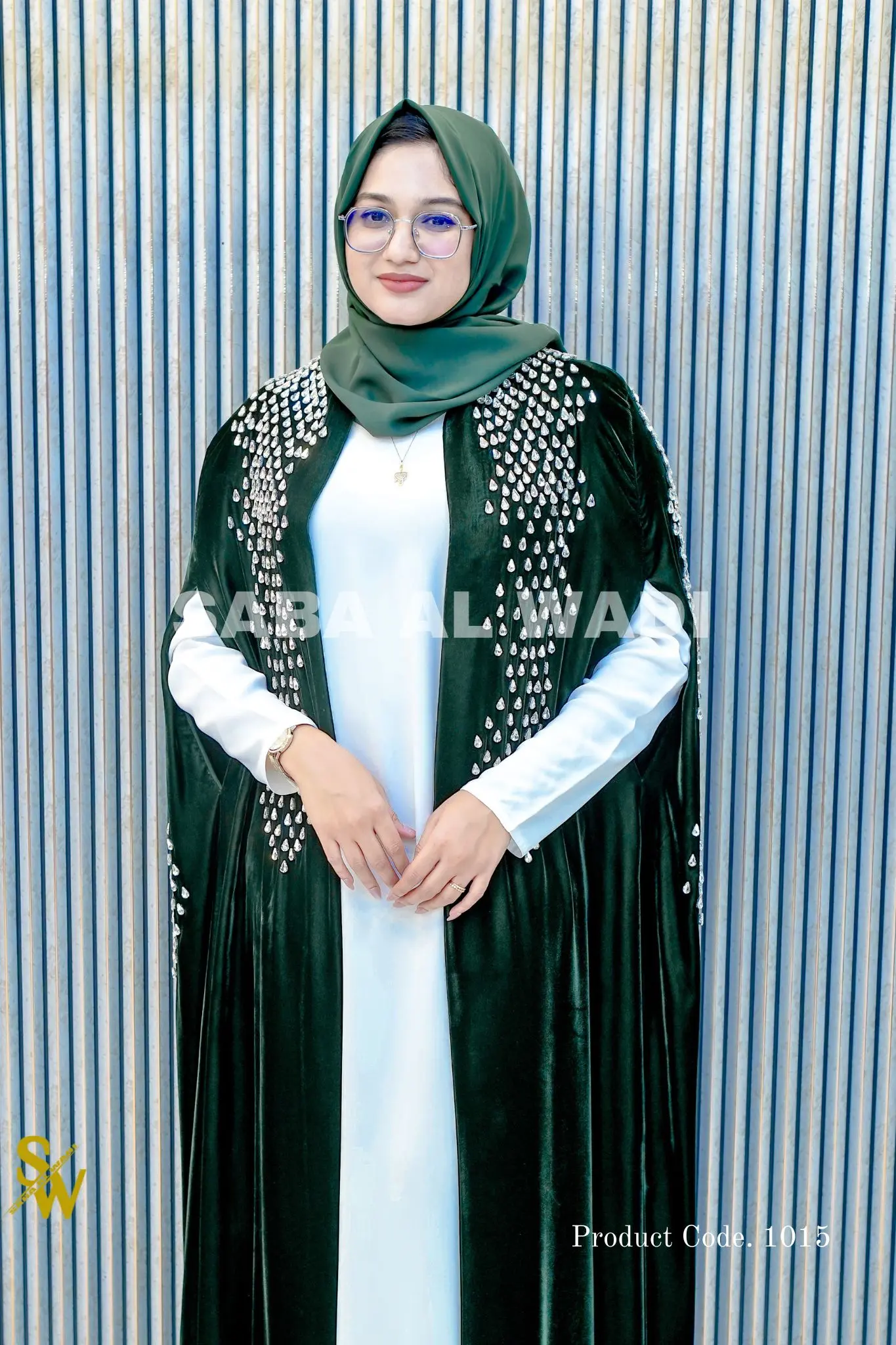 The Velvet luxe Abaya: A Masterpiece in Our Party abaya collection image 2
