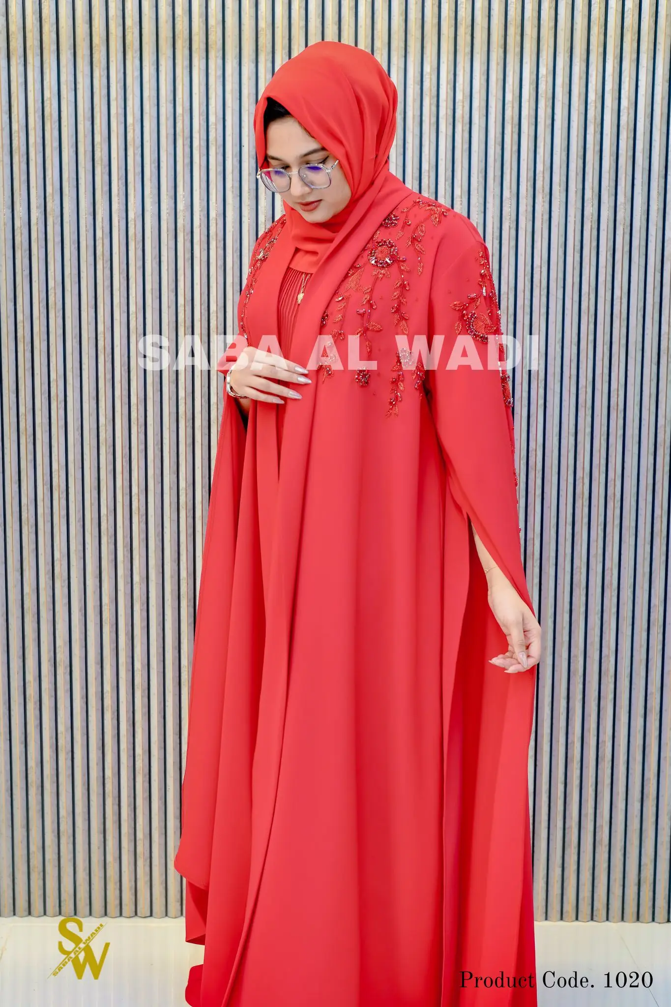 the Malika Barbie Craip Abaya: A Masterpiece in Our Dubai Abaya Collection image 2