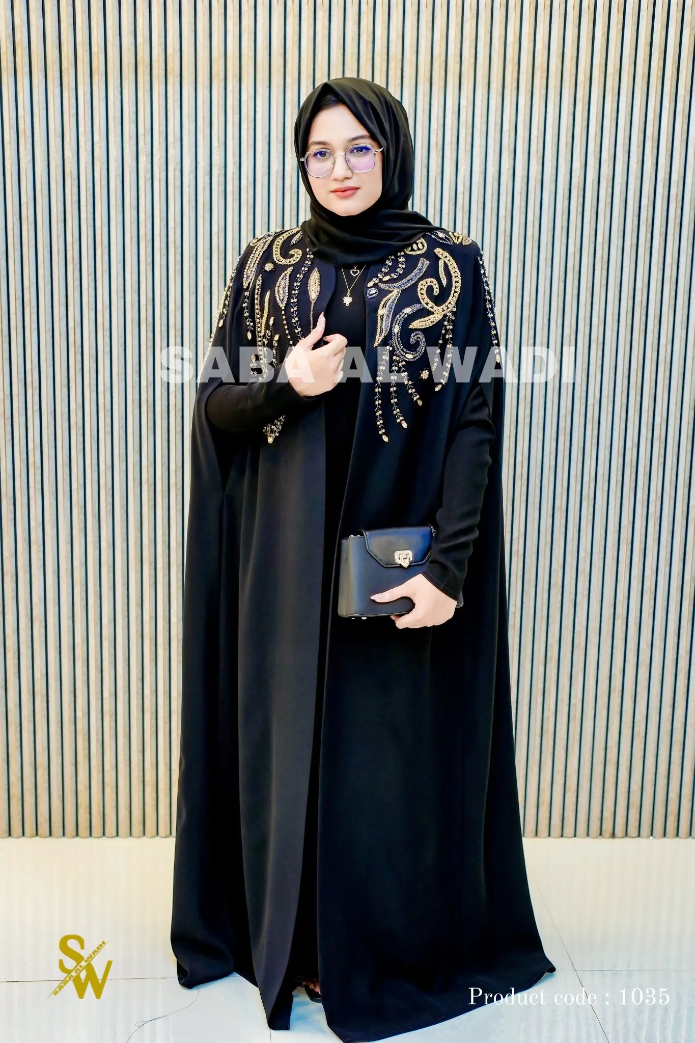 Elevate Your Modest Wardrobe with the Black Barbie Craip Abaya image 1