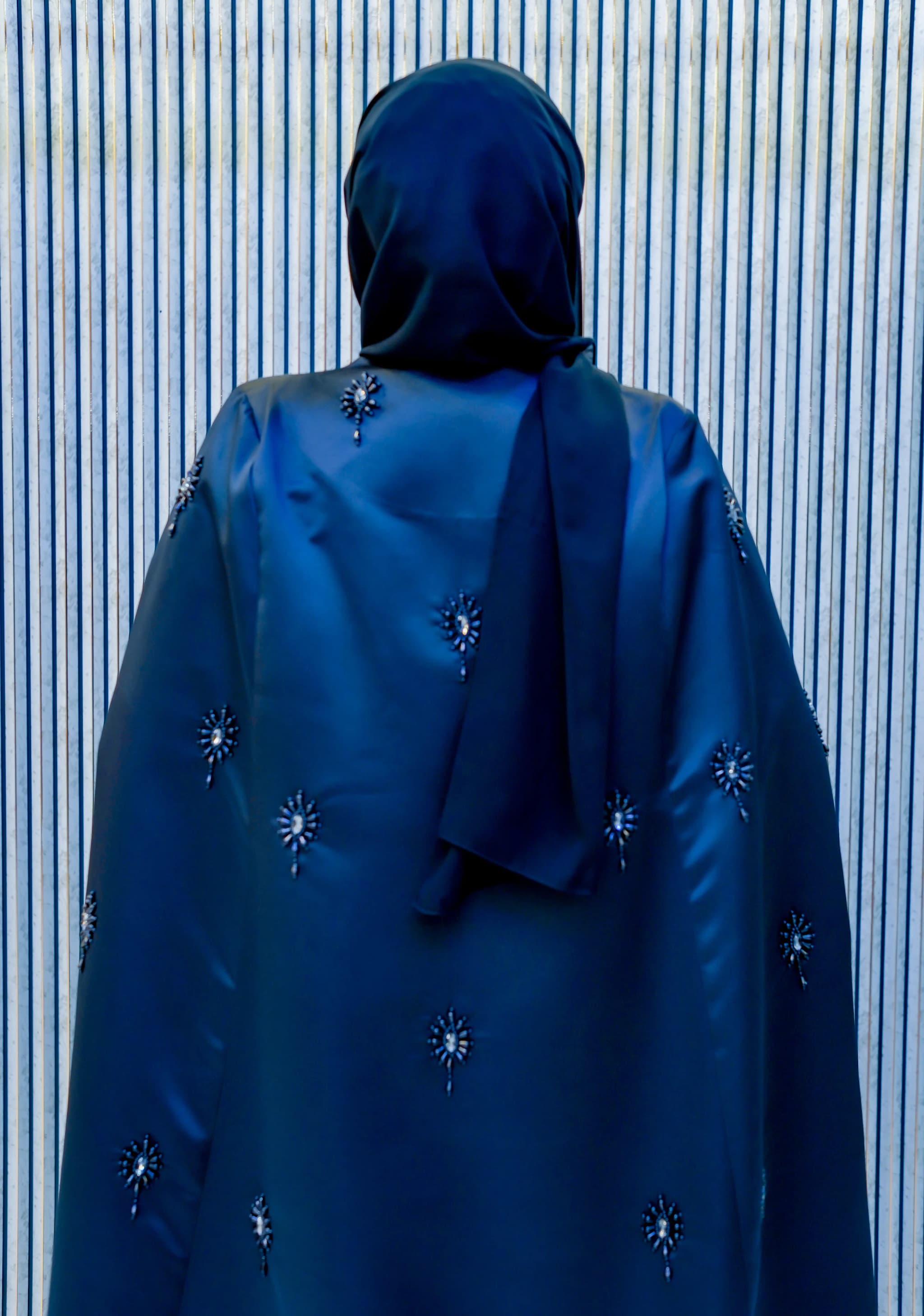 Celeste Spark Abaya: A Masterpiece in the Abu Hail Best Abaya Collecti﻿onimage 5