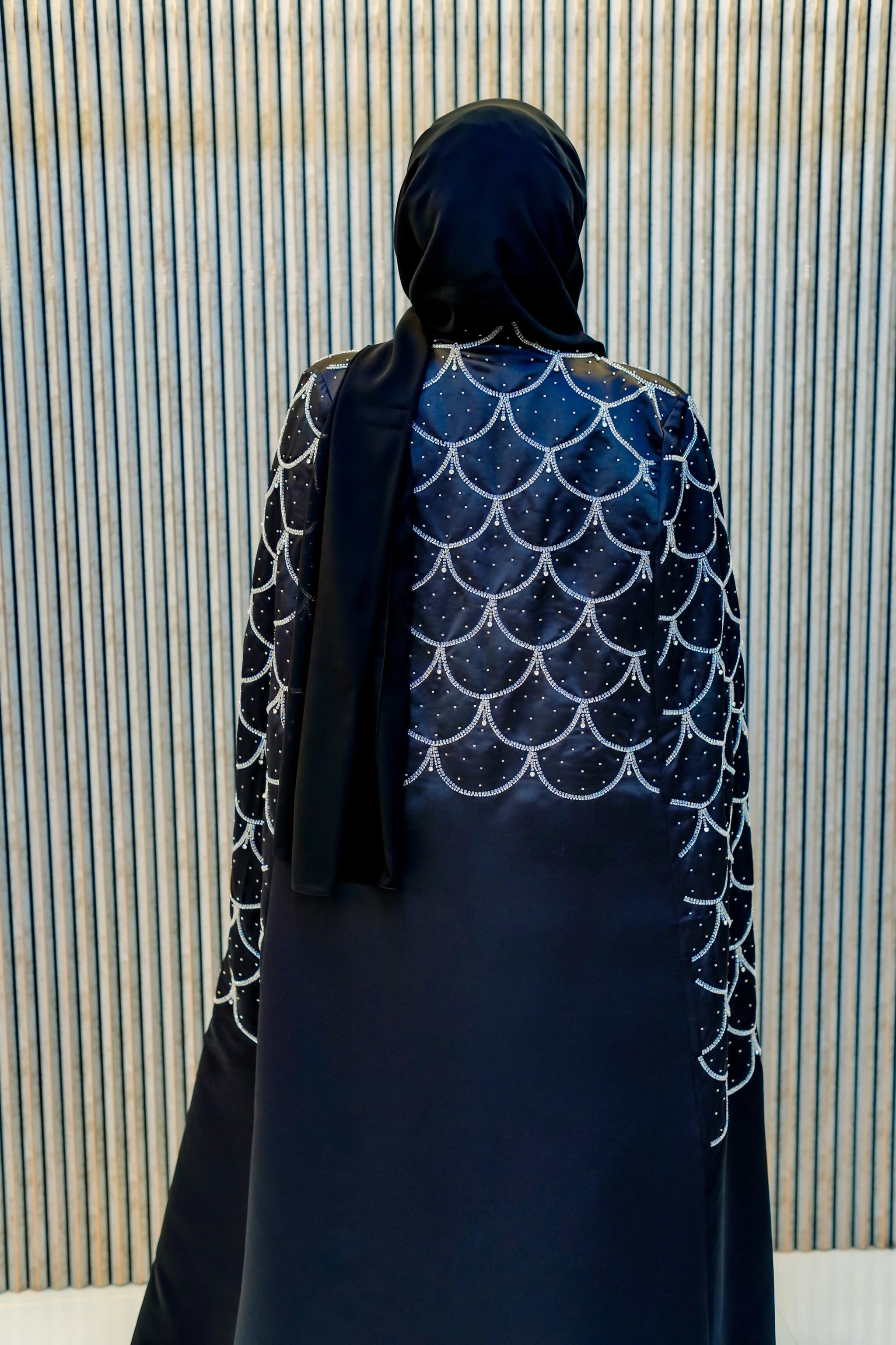 Crystal Aura Abaya - Black | Dubai Abaya Collection 2026 image 3